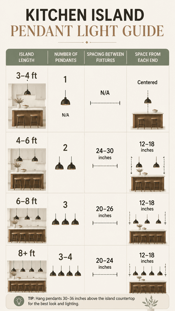Pendant Light Spacing Guide
