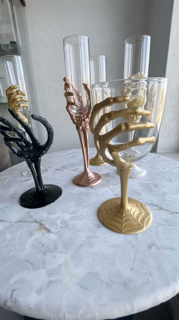 Skeleton Wine Glass Stems