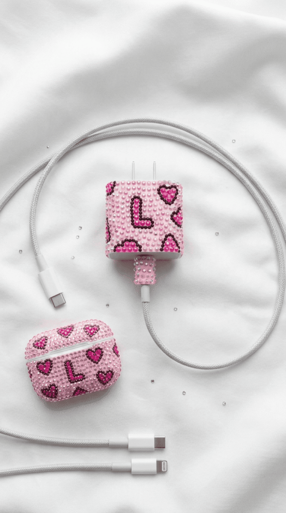 bling phone charger diy