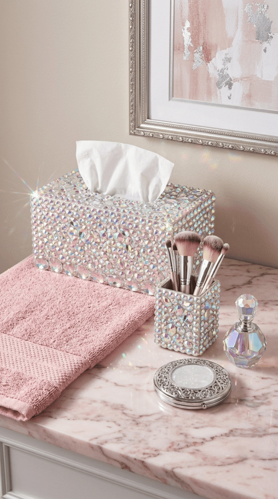 tissue box cover decorated with rh