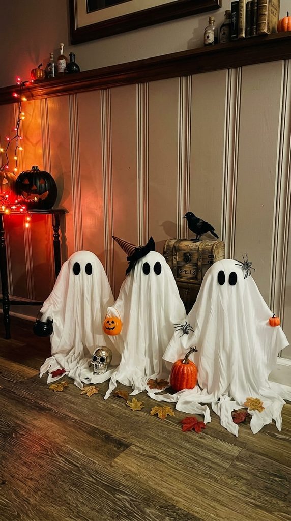 dollar tree halloween diy terra cotta pot ghosts