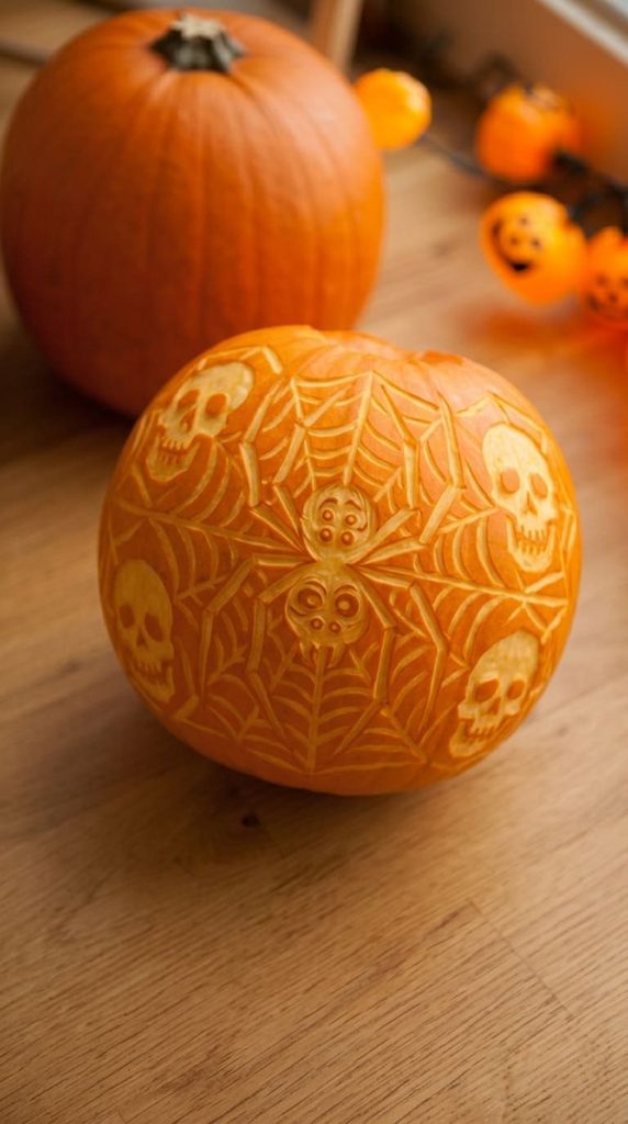 etched peel pumpkin