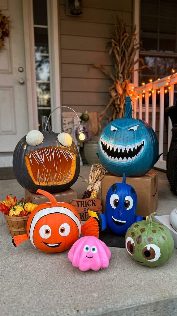 painted no carve pumpkin