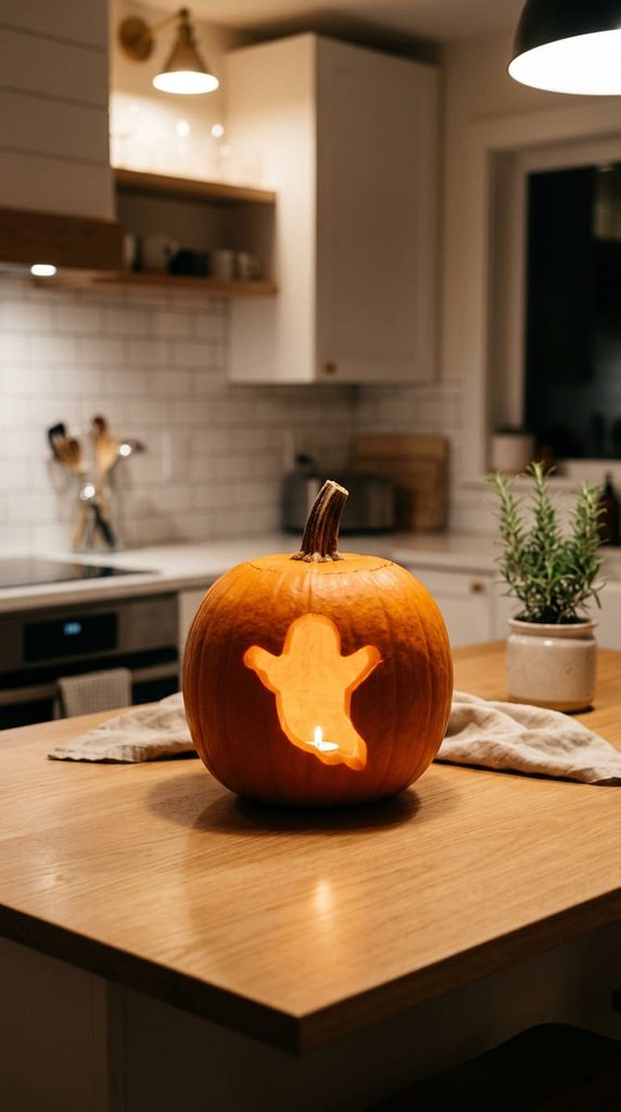 Ghost Silhouette Pumpkin