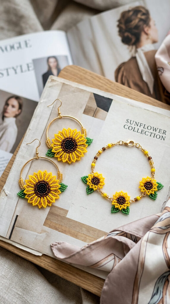 Sunflower Beaded Jewelry