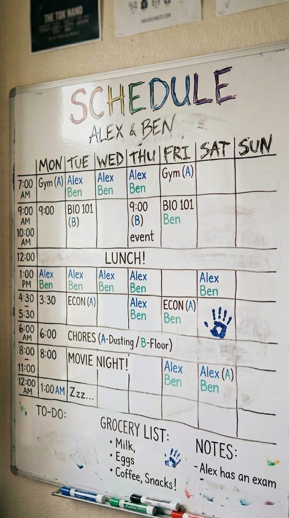 dorm-whiteboard-roommate-schedule