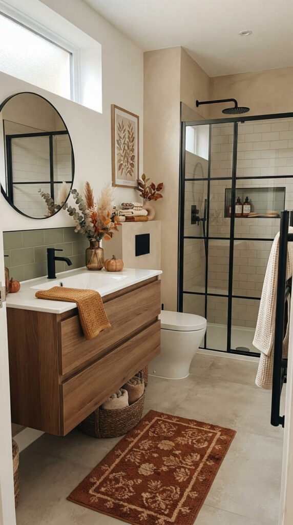 fall bathroom decor