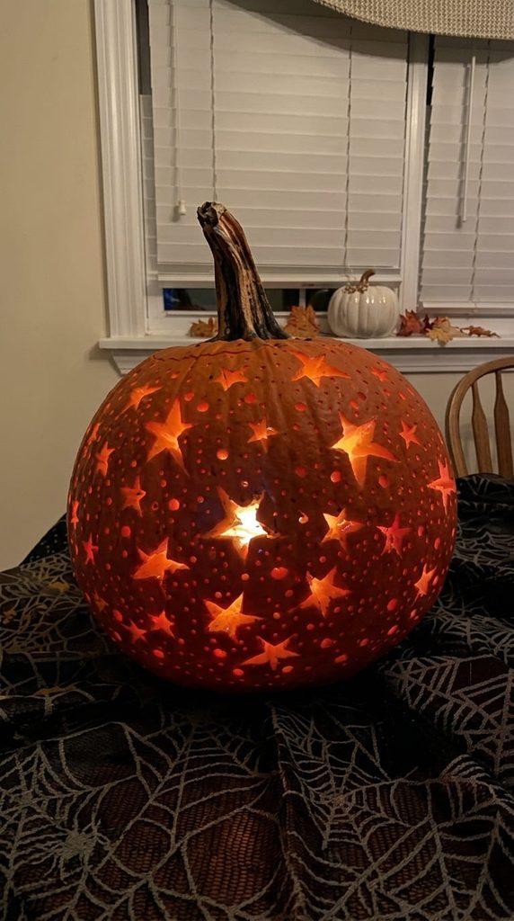galaxy stars pumpkin carving