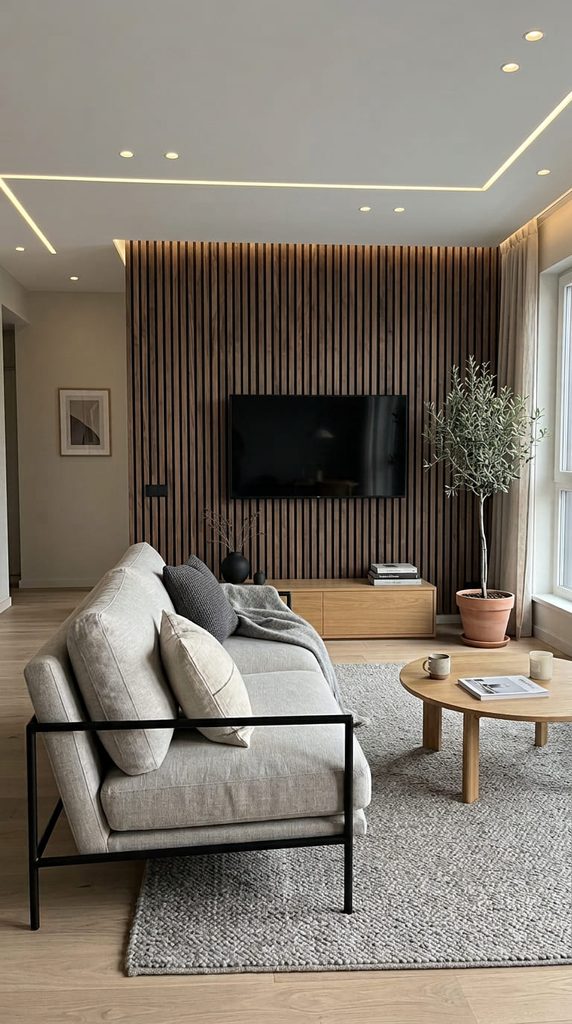 Industrial style sofa design with metal framing