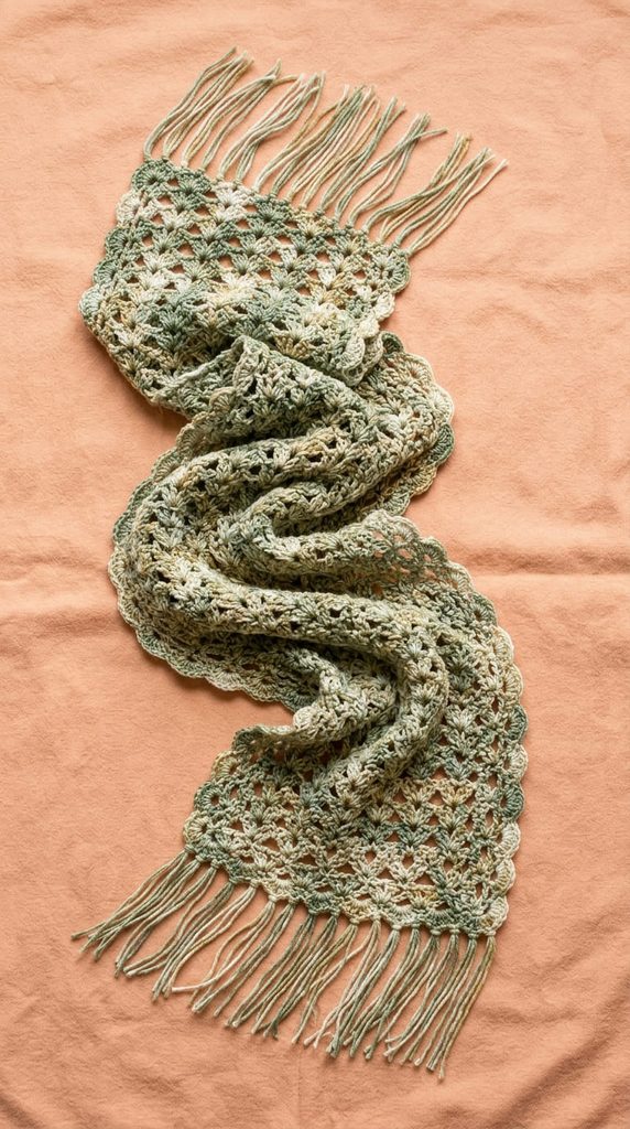 lacy-v-stitch-crochet-scarf