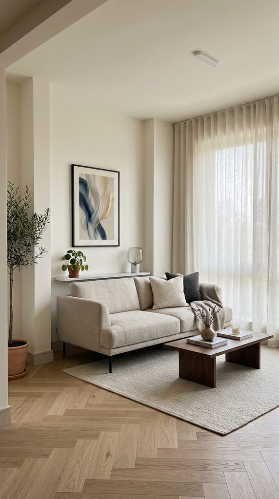  Minimalist sofa design idea in a small living room