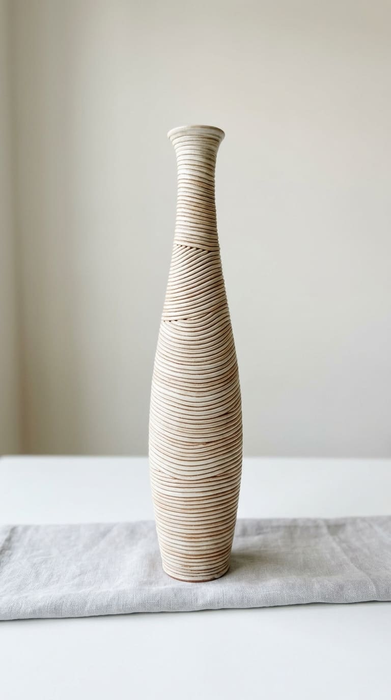 thin coil vase