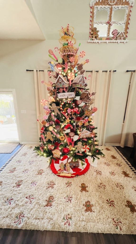 Candy Cane and Gingerbread Tree