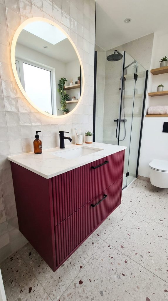 DIY Burgundy Paint For Your Existing Vanity