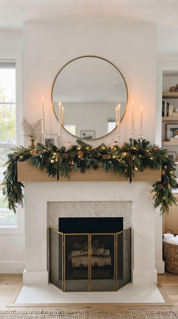 Dark Greenery With Taper Candles