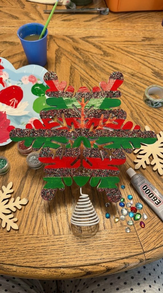 Glitter Snowflake Tree Topper