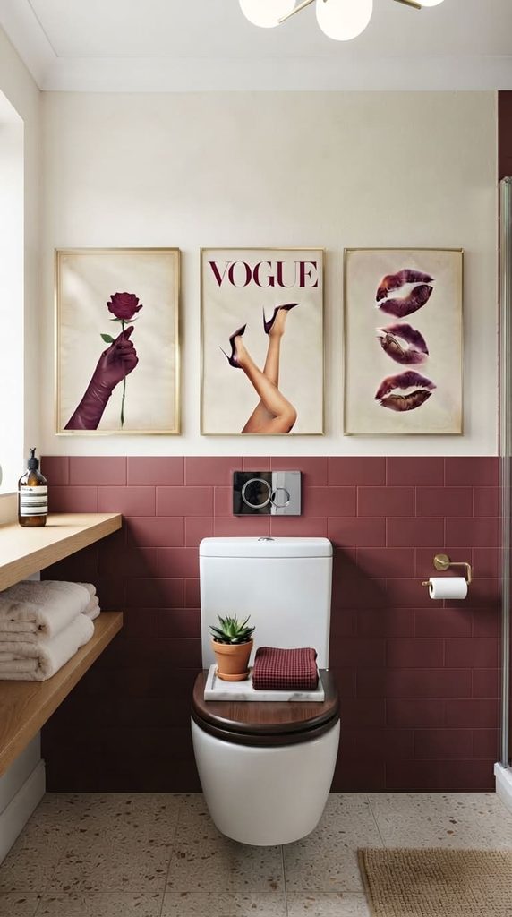 Moody Wall Art Above The Toilet