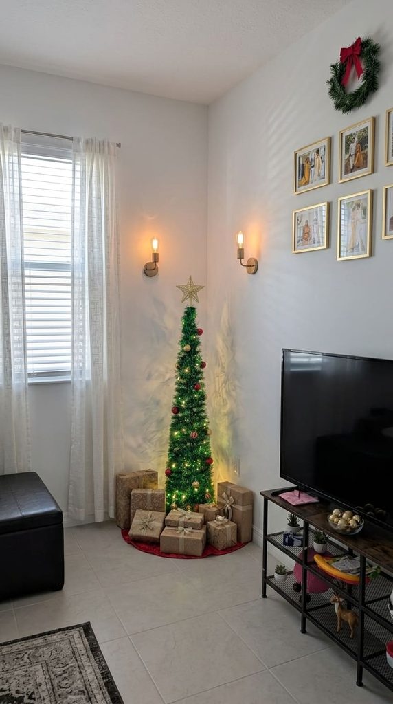Slim Tinsel Tree for Small Spaces