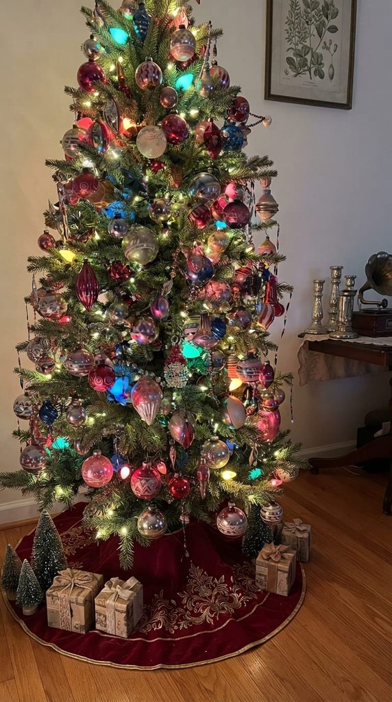 Vintage Glass Ornament Tree