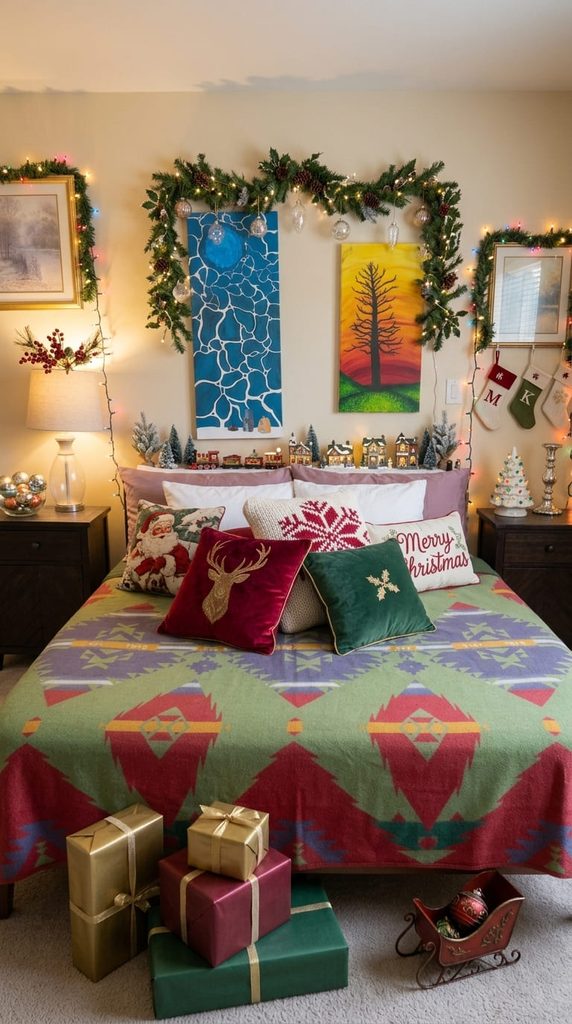 christmas-throw-pillows-bed