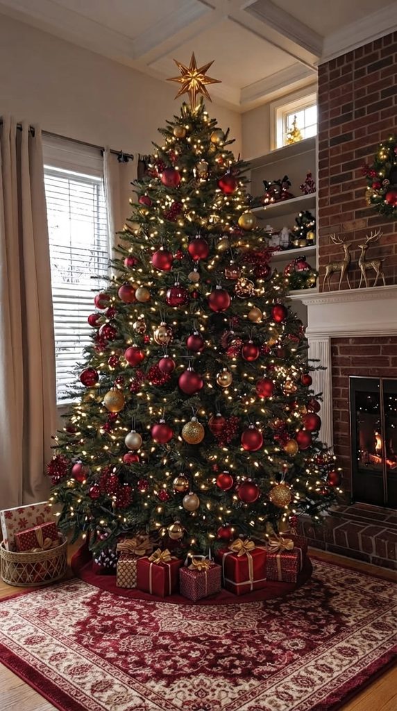 classic-red-gold-christmas-tree