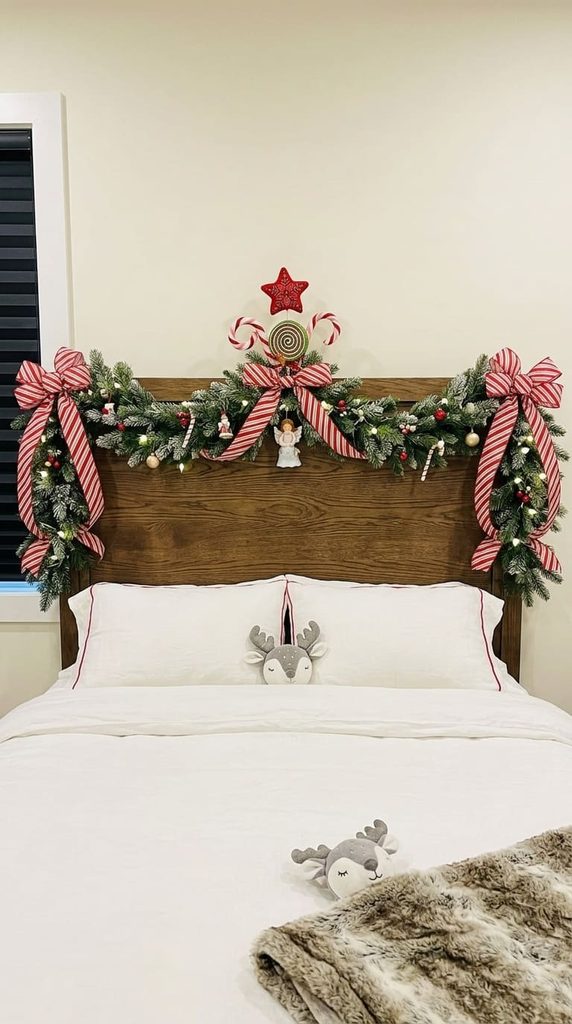 garland-over-headboard-christmas-bedroom