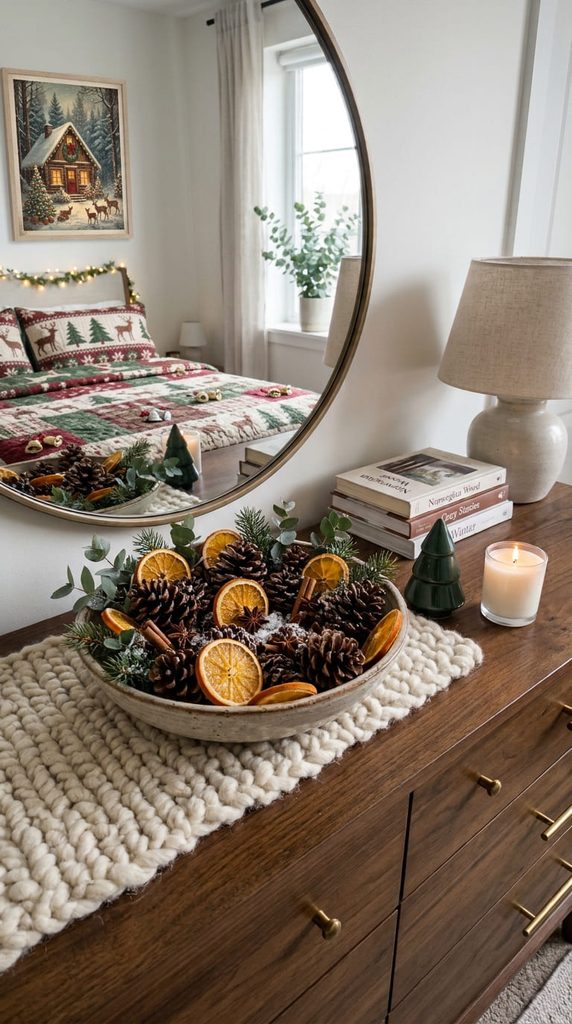 pinecones-dried-oranges-bedroom